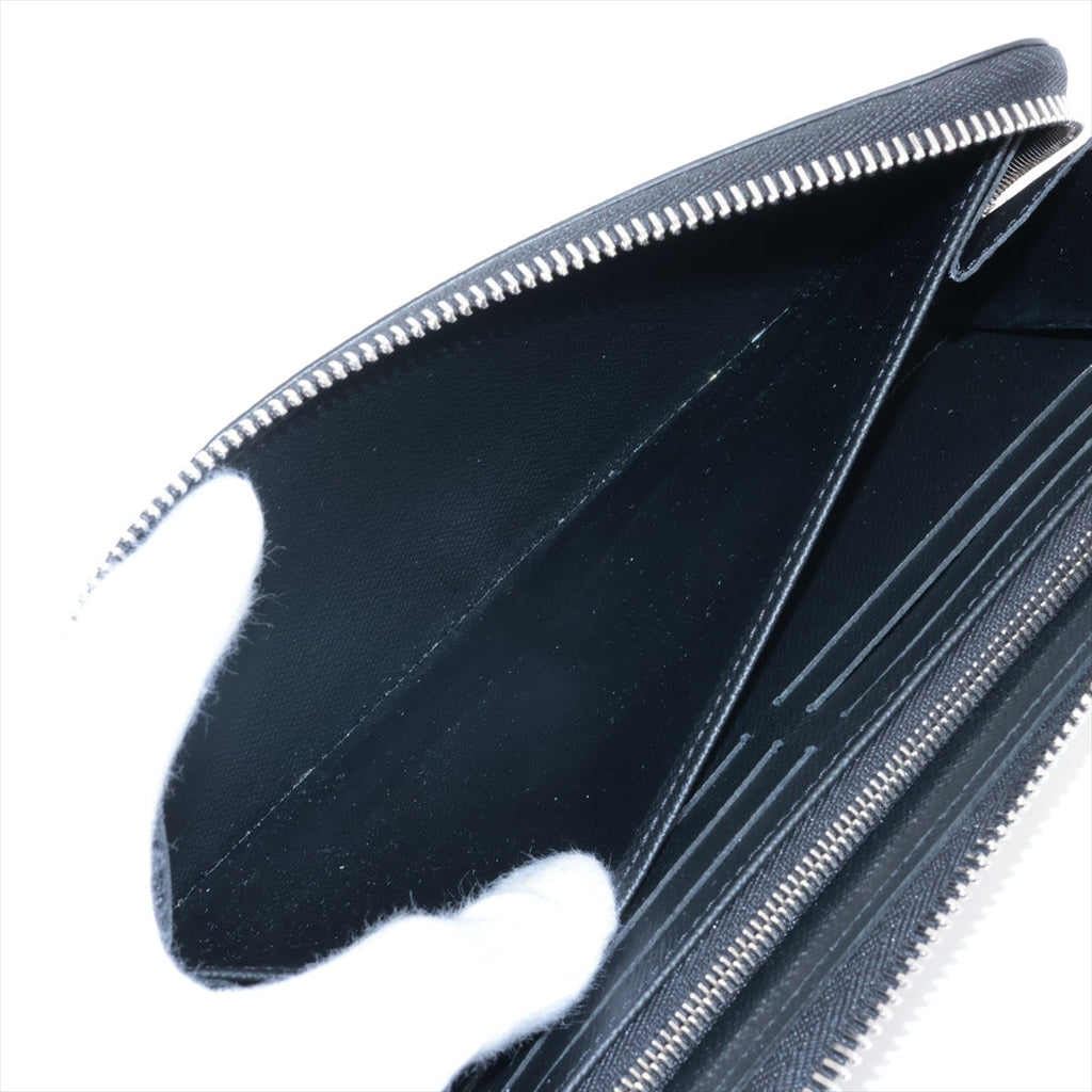 Louis Vuitton Taiga Zippy Dragon M69409 Black Round Zipper Wallet