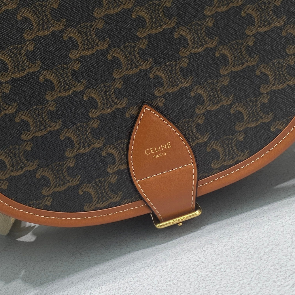 GLAMI Large Strap Folco Bag In Triomphe Canvas Brown For Women 9in/22cm 196932BZJ.04LU