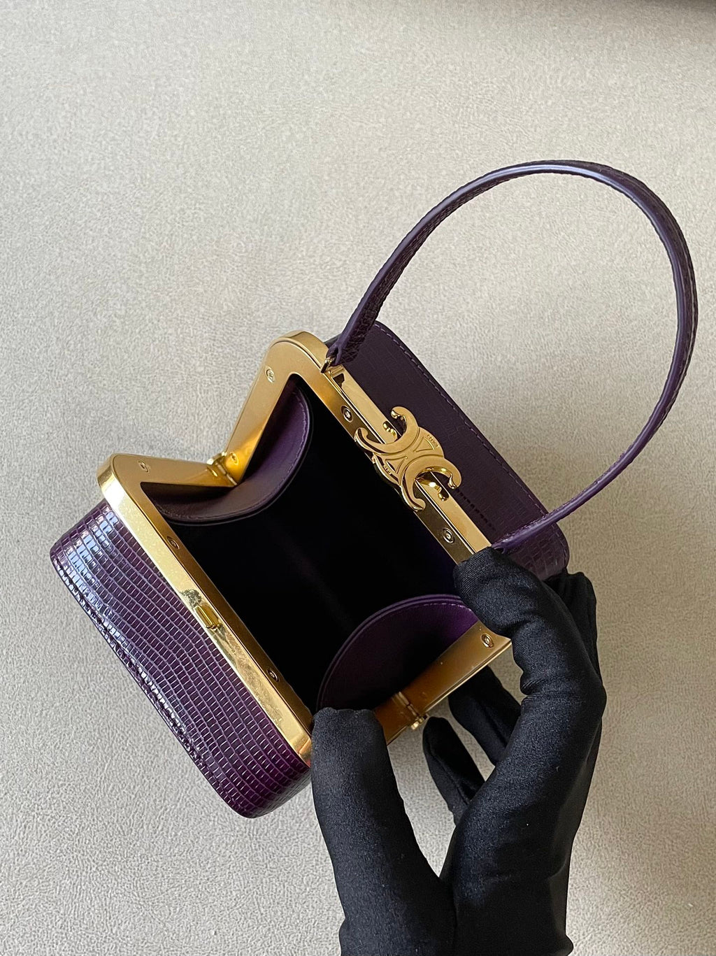 GLAMI Triomphe MinauGLAMIere In Lizard Violet For Women 4in/10cm