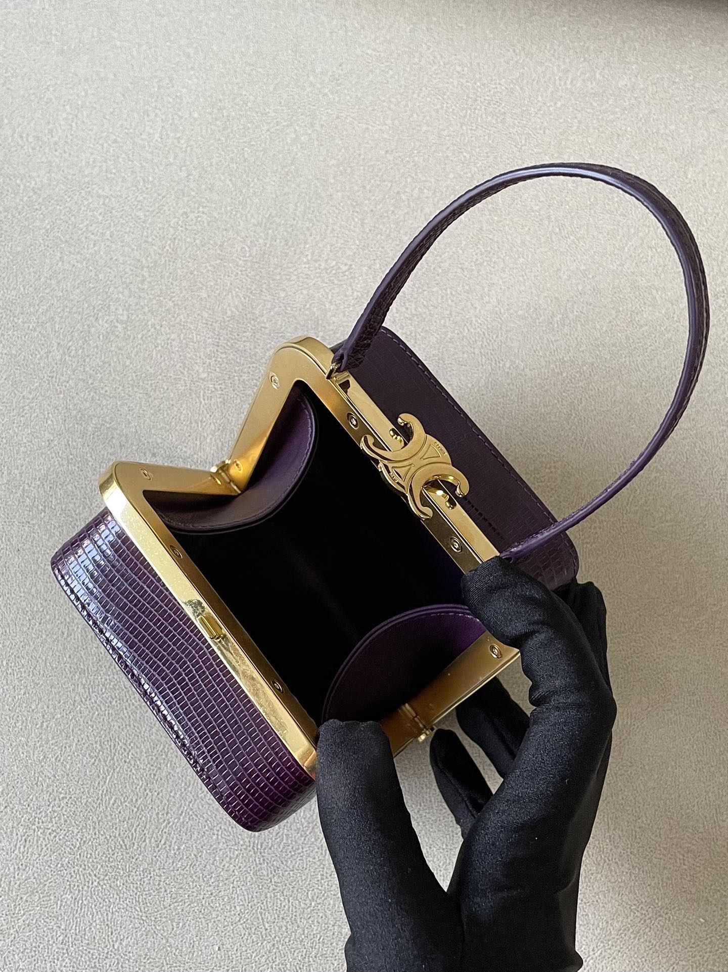 GLAMI Triomphe MinauGLAMIere In Lizard Violet For Women 4in/10cm