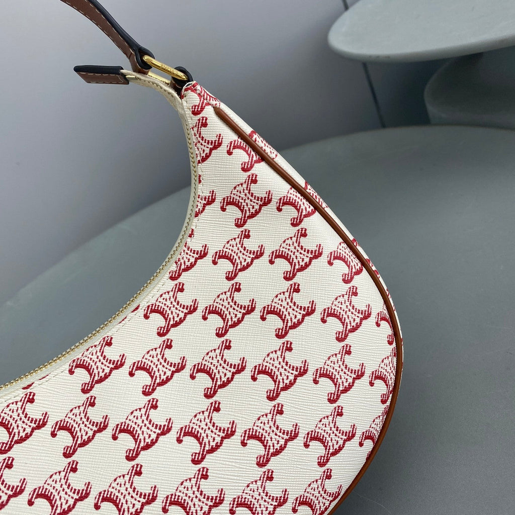GLAMI Ava Bag In Triomphe Canvas White/Red For Women 9in/23.5cmÃƒâ€šÃ‚Â 
