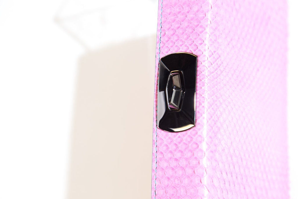 Iris Noble Multi Color Python Leather Clutch