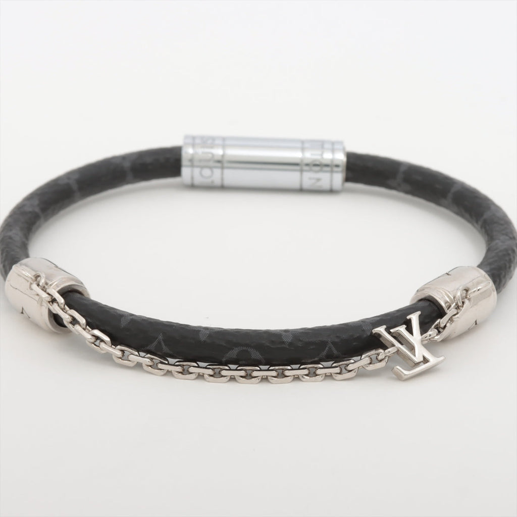 Louis Vuitton BC3283 Bracelet GPPVC Black×Silver M8573E Bracelet Chain It