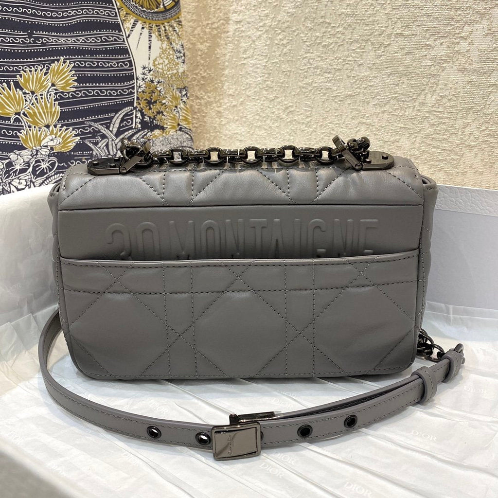 GLAMI Mini Caro Bag Gray Padded Macrocannage, Gray, For Women WomenÃ¢â‚¬â„¢s Handbags, Crossbody Bags, 20cm CD
