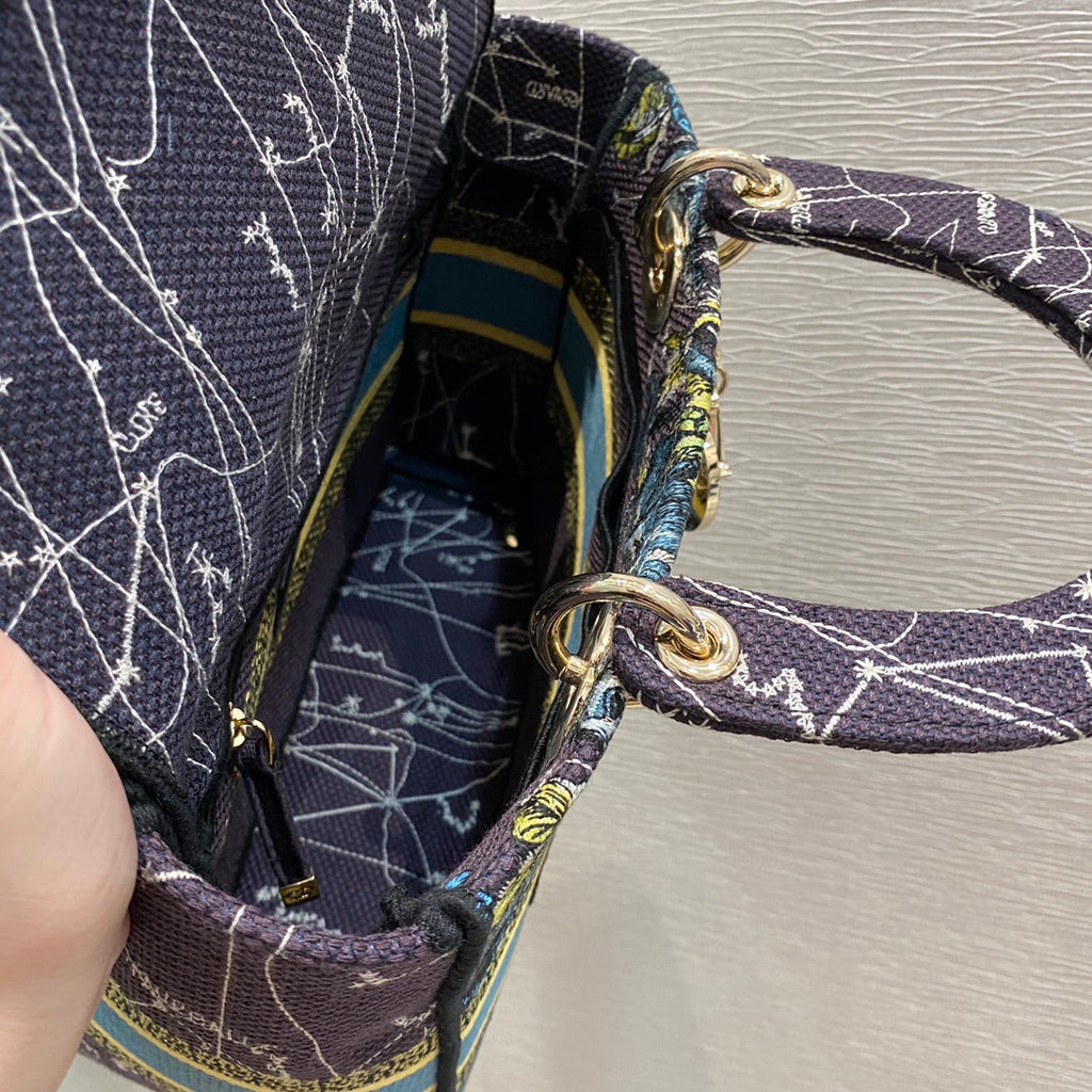GLAMI MeGLAMIum Lady D-Lite Bag Constellation Embroidery, Blue, For Women WomenÃ¢â‚¬â„¢s Handbags, Crossbody Bags, 24cm CD M0565ORHP_M928