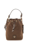 Tom Ford Brown Satin Nylon Chain Bucket Bag