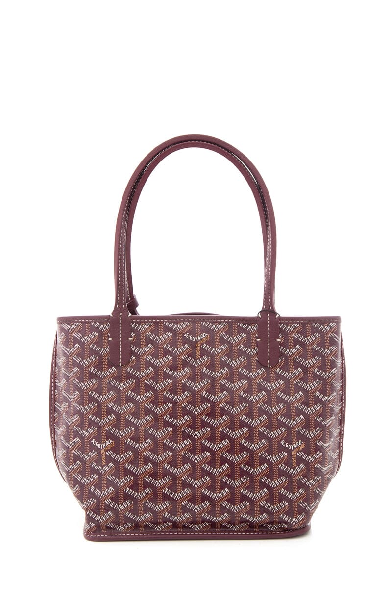 Goyard Maroon Reversible Anjou Mini Tote NWT