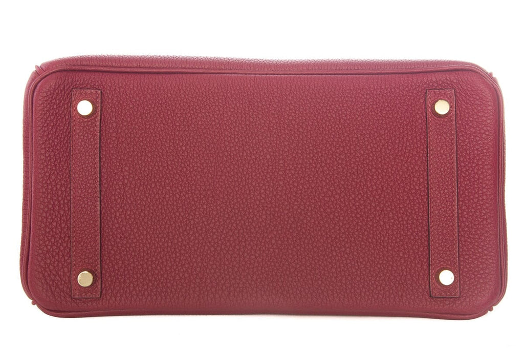 HermÃƒÆ’Ã‚Â¨s Birkin 30CM Togo Leather Rouge Handbag