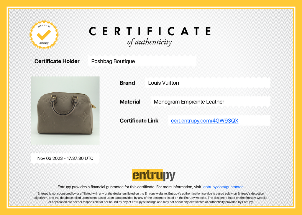 Louis Vuitto Speedy BandouliÃ¨re 25 Giant Empreinte Monogram Leather Bag