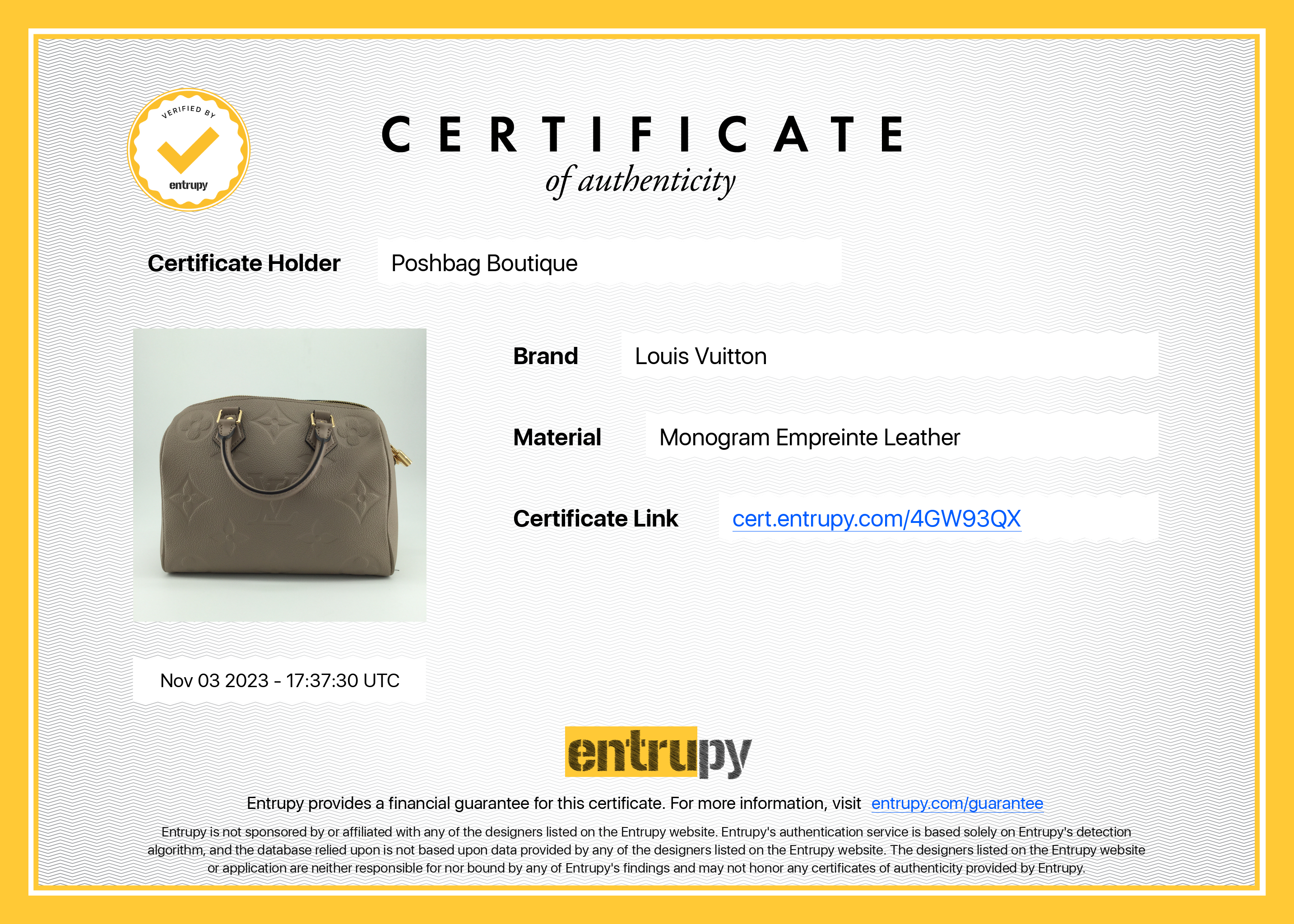Louis Vuitto Speedy BandouliÃ¨re 25 Giant Empreinte Monogram Leather Bag
