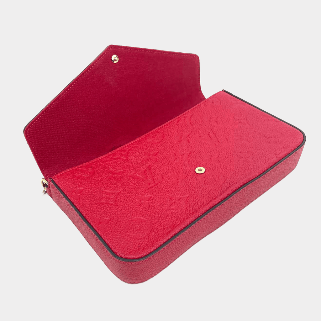 LOUIS VUITTON Monogram Empreinte Pochette FÃƒÆ’Ã‚Â©licie -Red