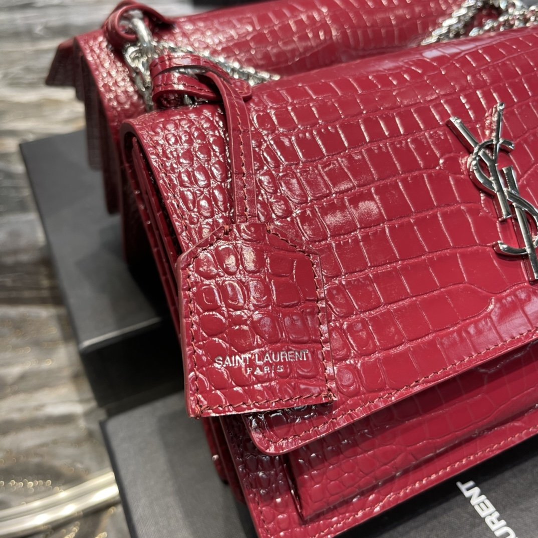 GLAMI Sunset MeGLAMIum Chain Bag Red For Women 8.6in/22cm YSL