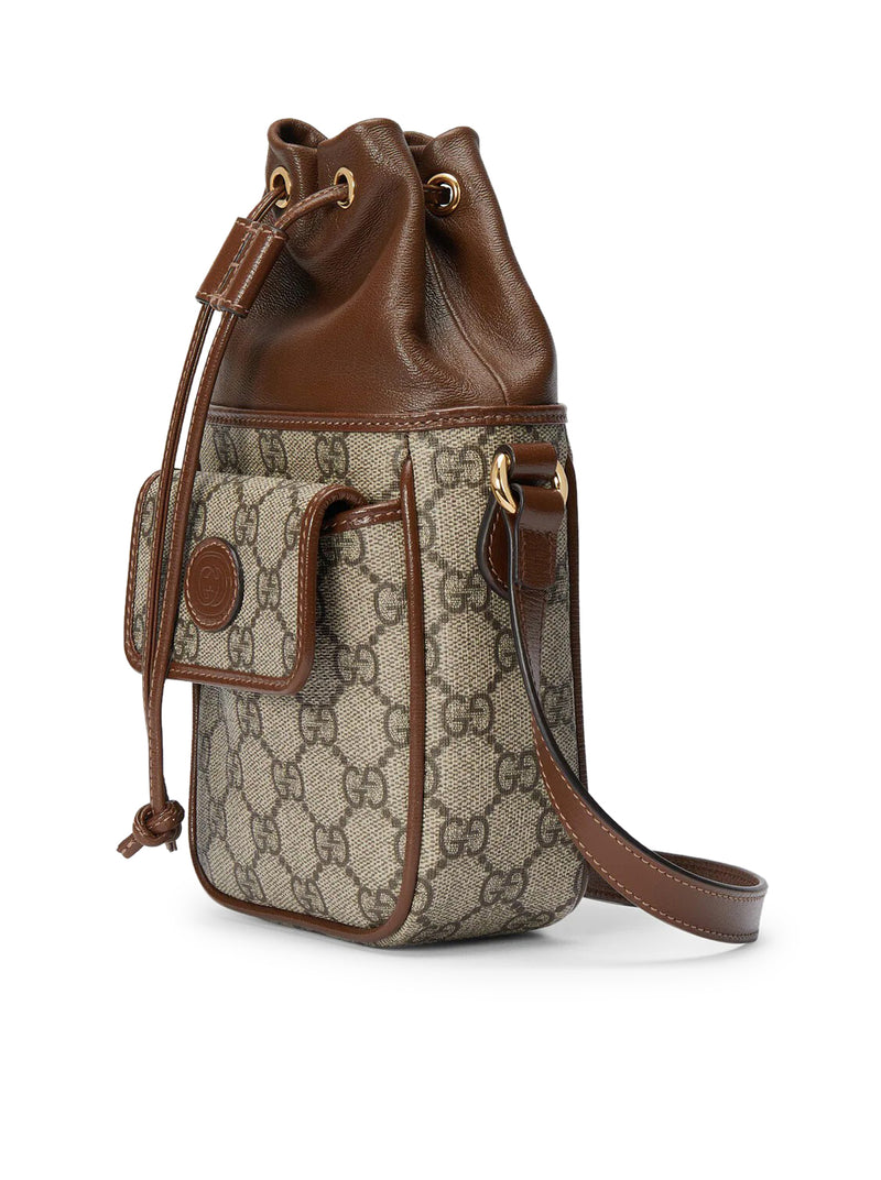 Gucci Women Mini Gg Bucket Bag With Gg Cross