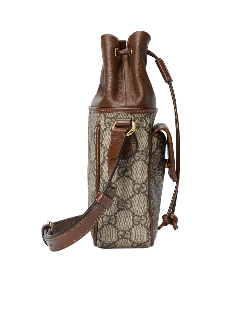 Gucci Women Mini Gg Bucket Bag With Gg Cross