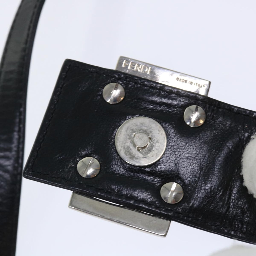 FENDI Mamma Baguette Shoulder Bag Nylon Black 50145