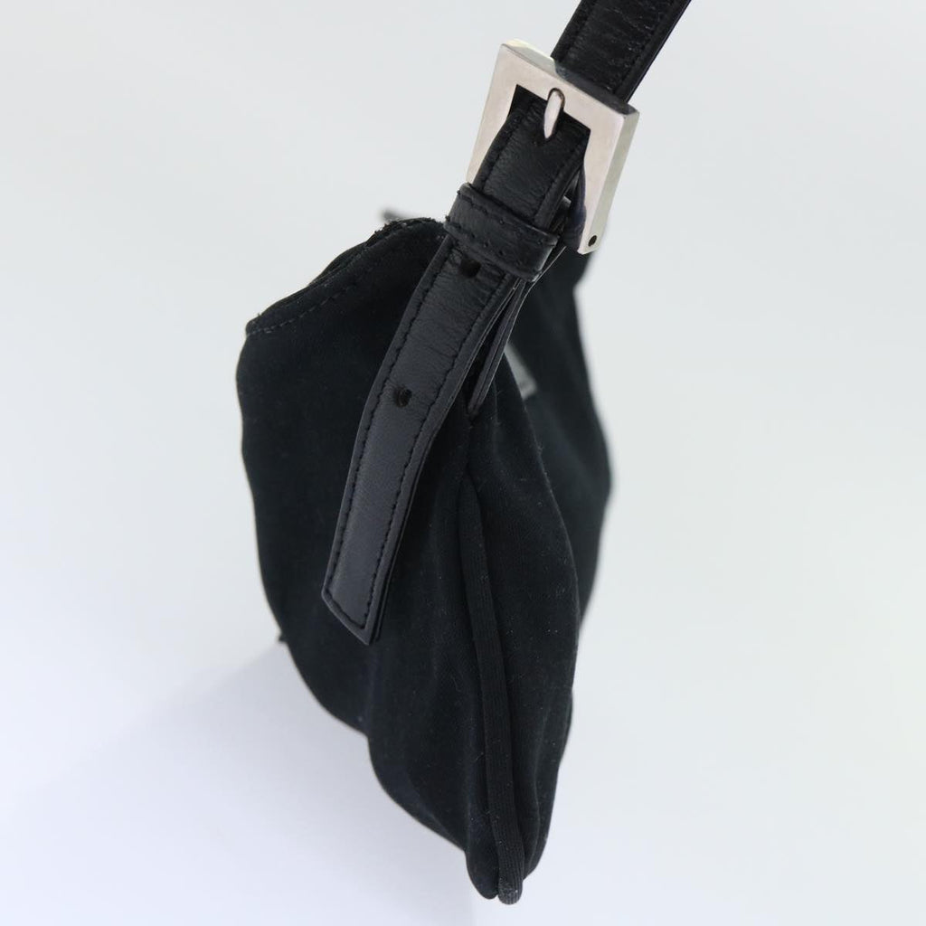 FENDI Mamma Baguette Shoulder Bag Nylon Black 50145