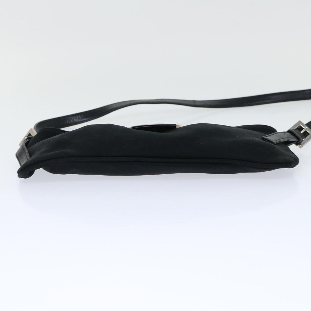 FENDI Mamma Baguette Shoulder Bag Nylon Black 50145