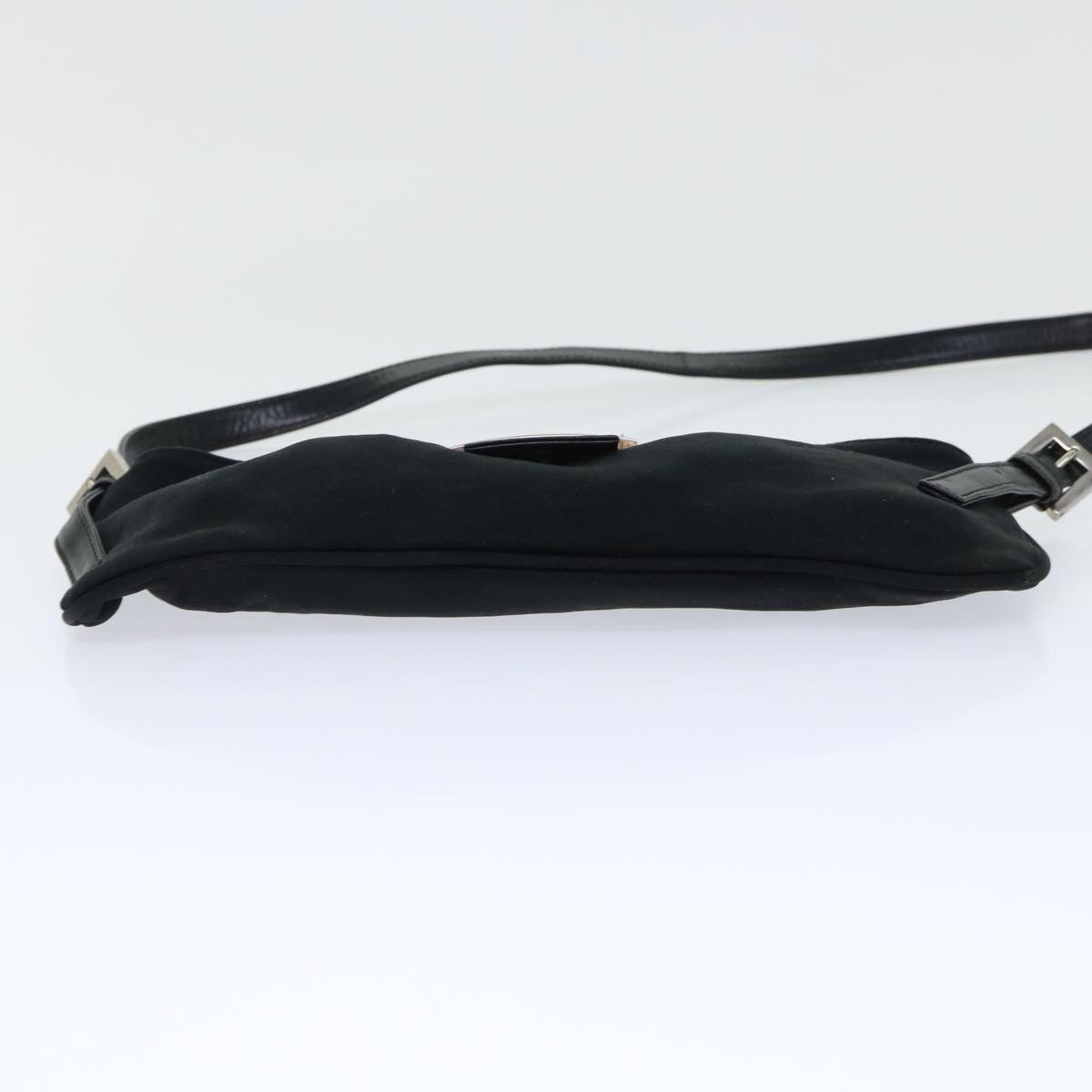 FENDI Mamma Baguette Shoulder Bag Nylon Black 50145