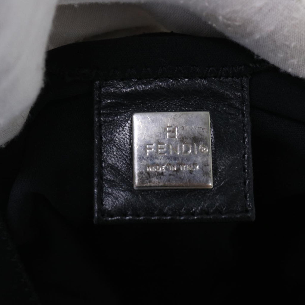 FENDI Mamma Baguette Shoulder Bag Nylon Black 50146