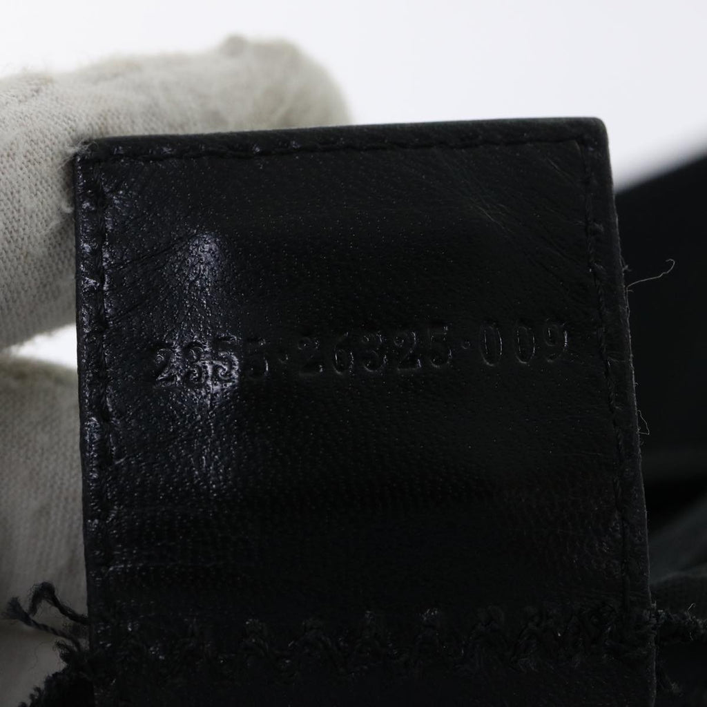 FENDI Mamma Baguette Shoulder Bag Nylon Black 50146
