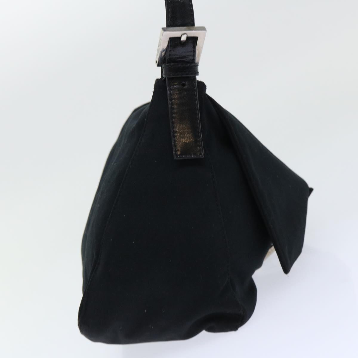 FENDI Mamma Baguette Shoulder Bag Nylon Black 50146
