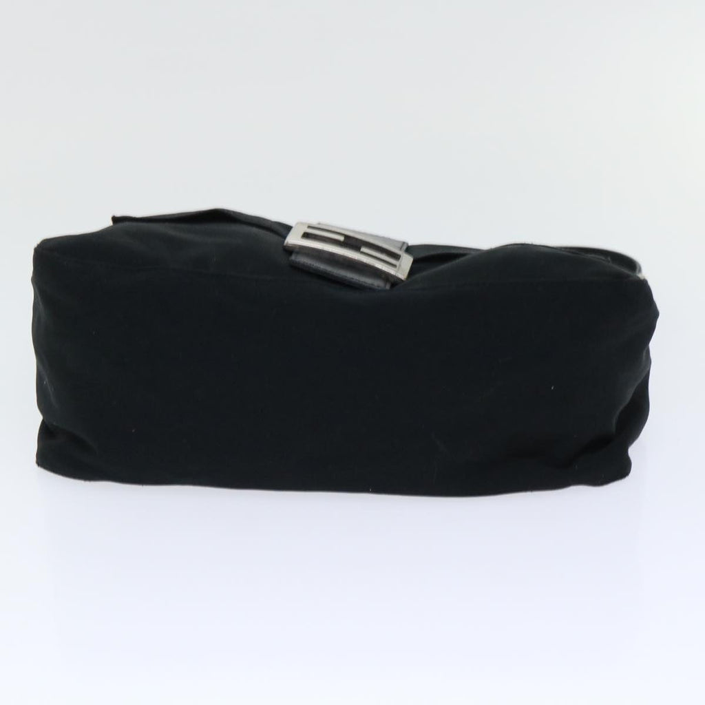 FENDI Mamma Baguette Shoulder Bag Nylon Black 50146