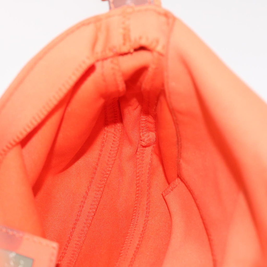 FENDI Mamma Baguette Shoulder Bag Nylon Orange 50148