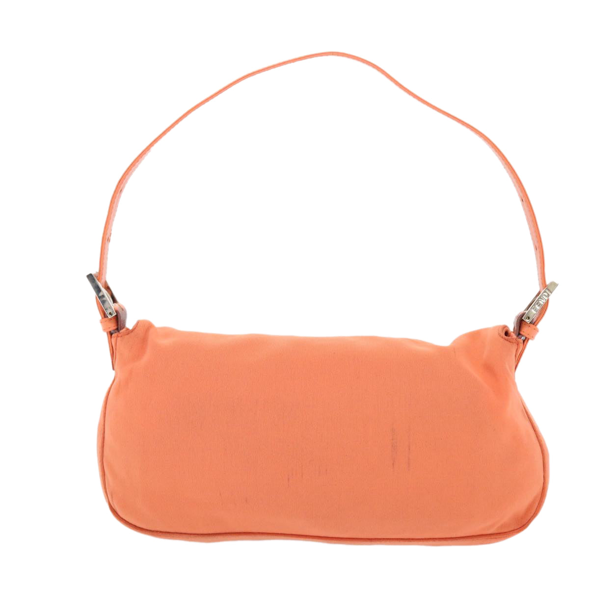 FENDI Mamma Baguette Shoulder Bag Nylon Orange 50148