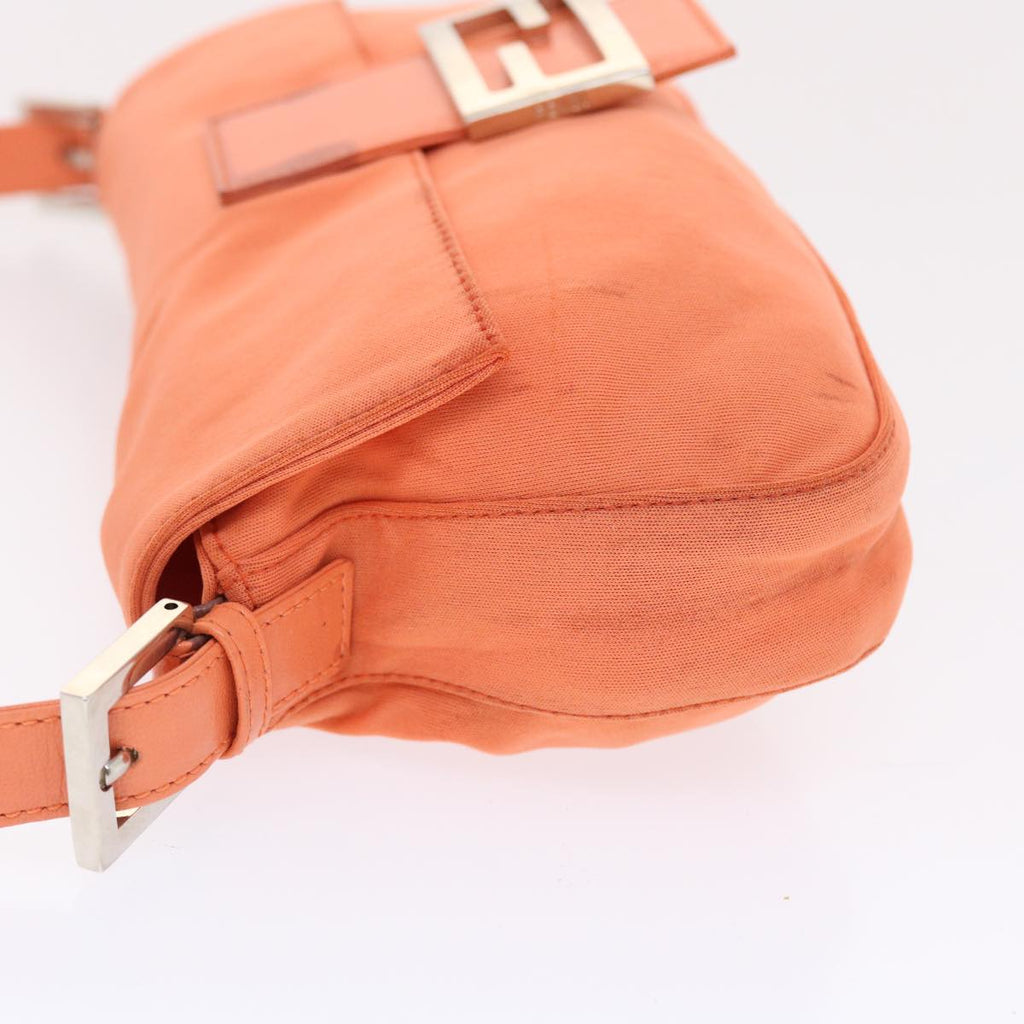 FENDI Mamma Baguette Shoulder Bag Nylon Orange 50148