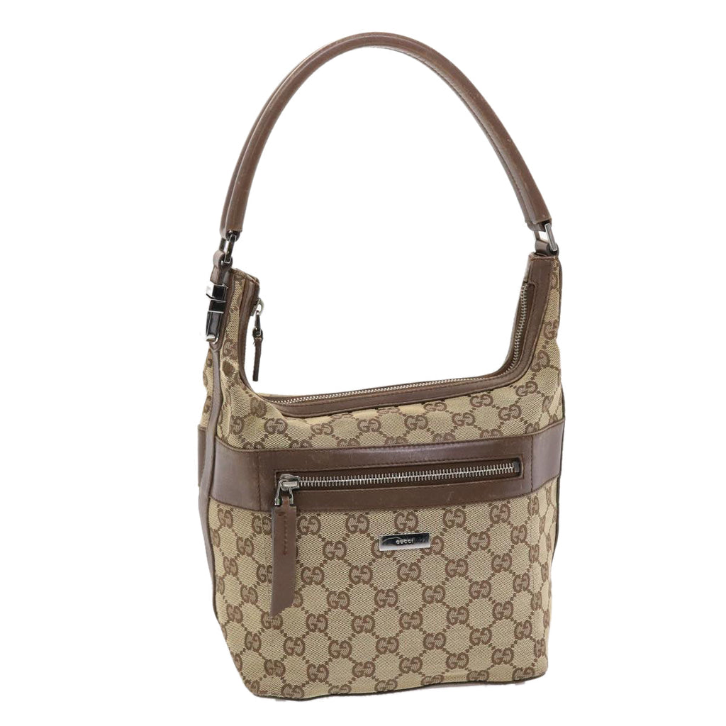 GUCCI GG Canvas Shoulder Bag Beige 0014299 50159