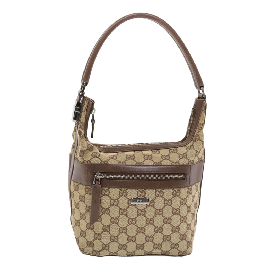 GUCCI GG Canvas Shoulder Bag Beige 0014299 50159