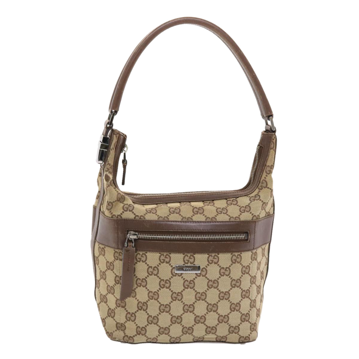 GUCCI GG Canvas Shoulder Bag Beige 0014299 50159