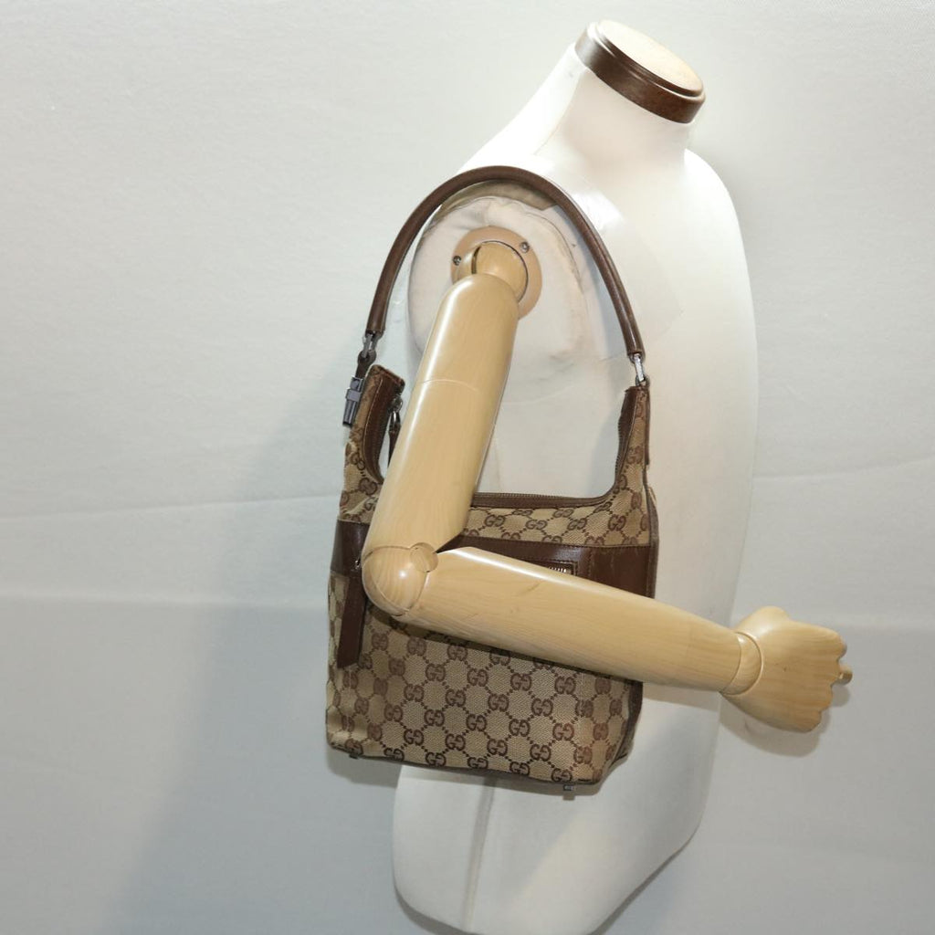 GUCCI GG Canvas Shoulder Bag Beige 0014299 50159
