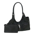 GUCCI Jackie Mesh Hand Bag Leather Black 50166