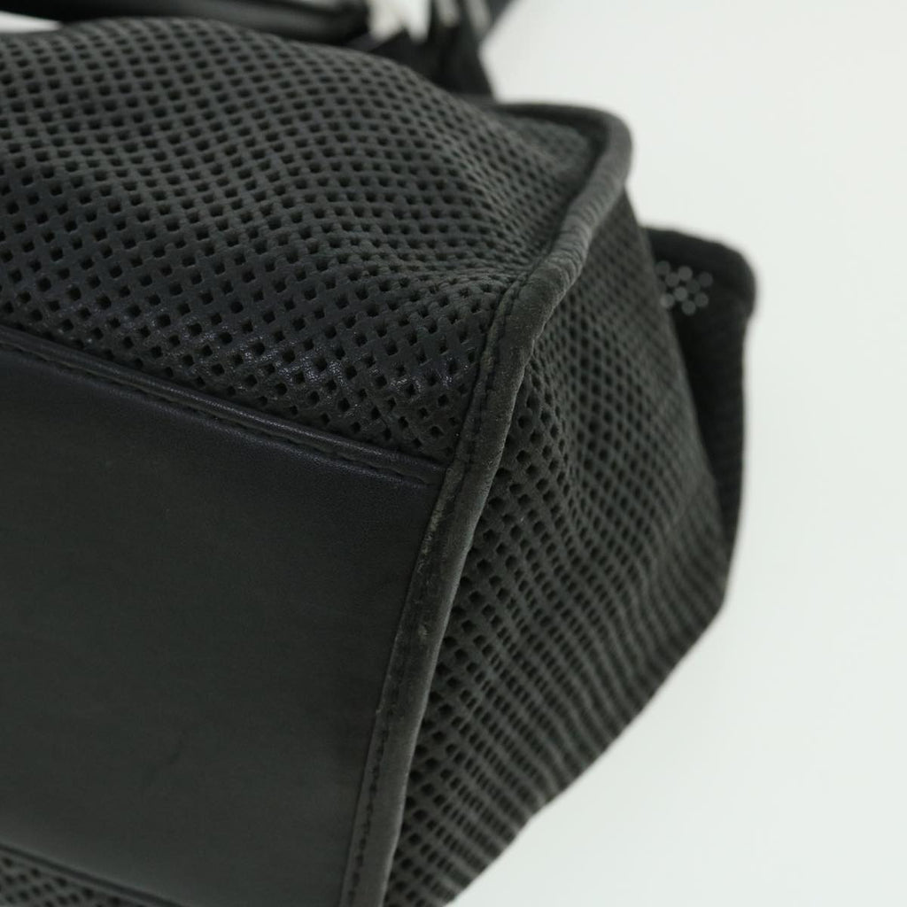GUCCI Jackie Mesh Hand Bag Leather Black 50166
