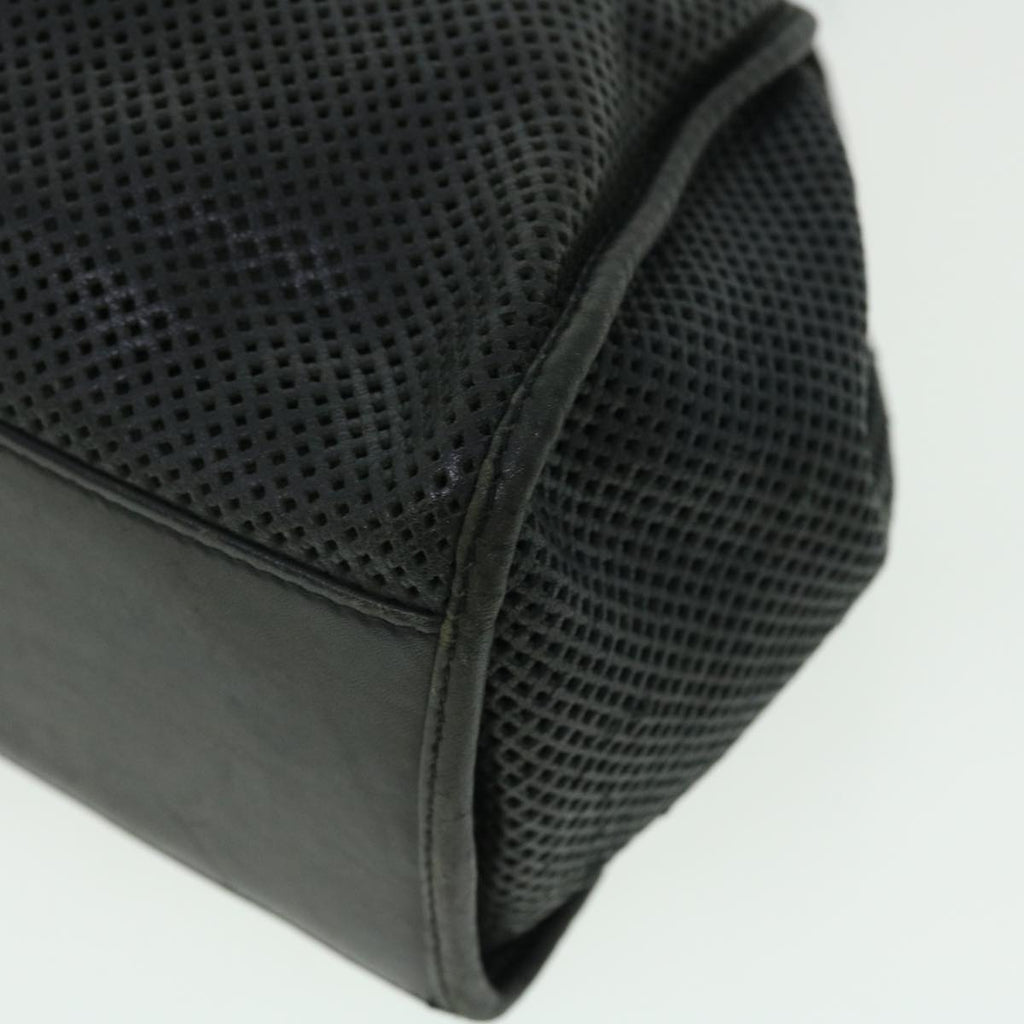GUCCI Jackie Mesh Hand Bag Leather Black 50166