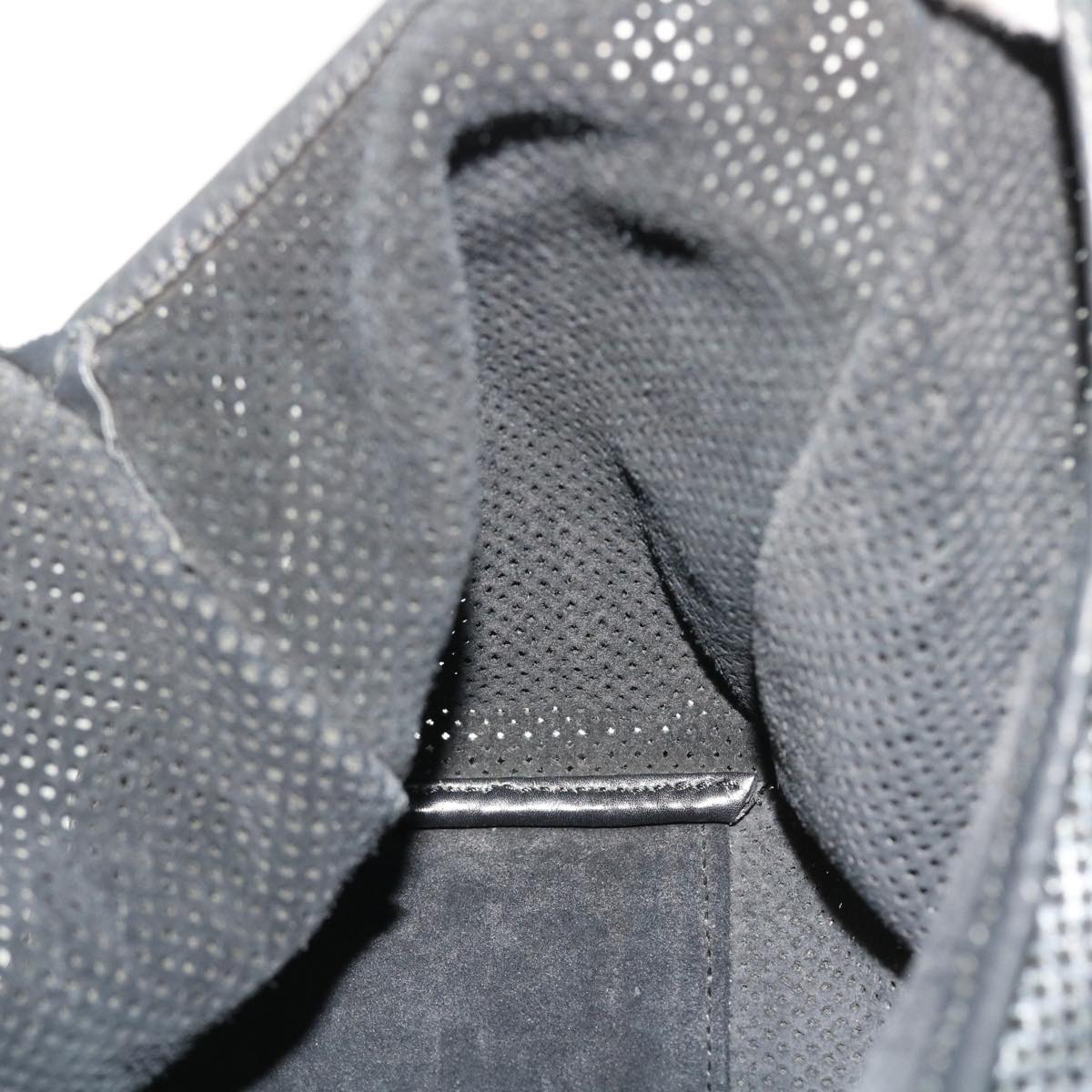 GUCCI Jackie Mesh Hand Bag Leather Black 50166