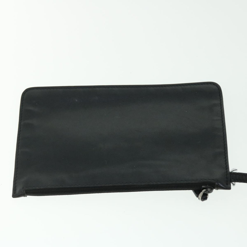 GUCCI Jackie Mesh Hand Bag Leather Black 50166