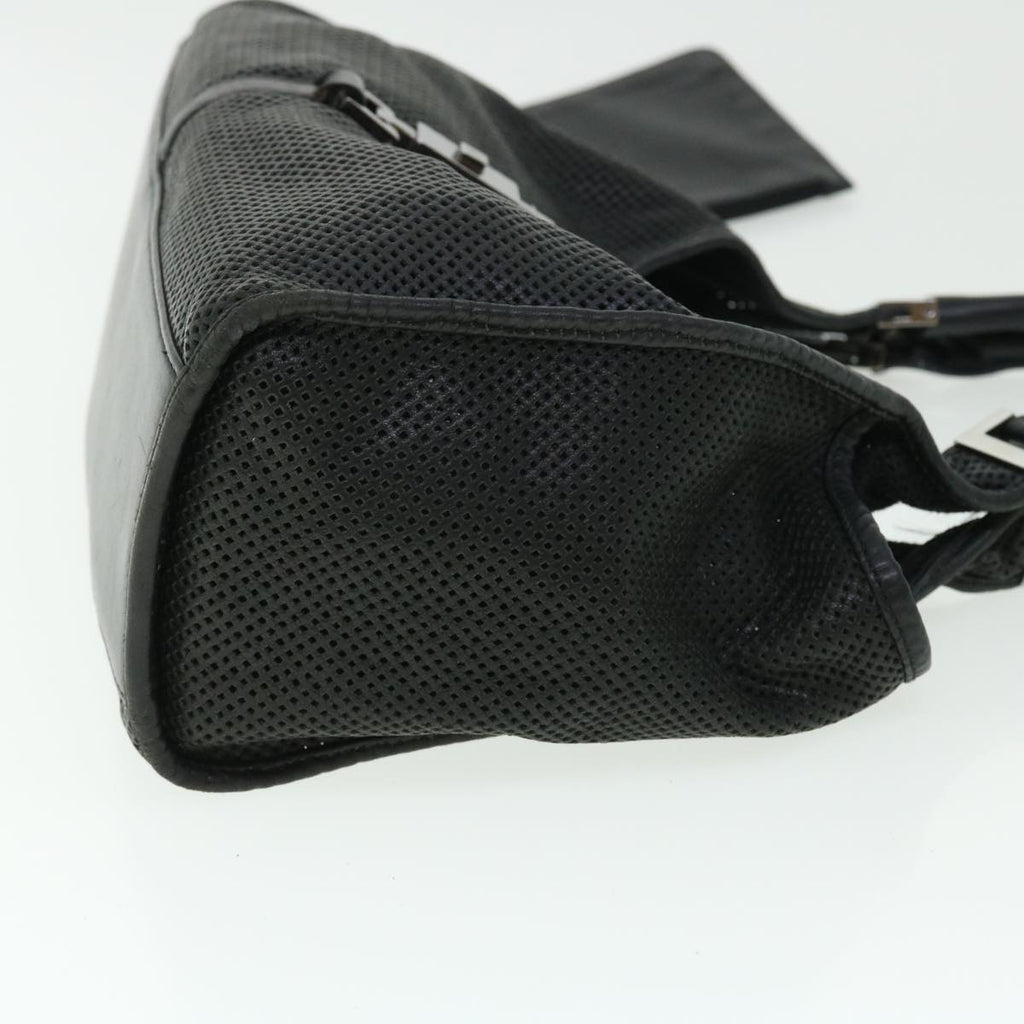 GUCCI Jackie Mesh Hand Bag Leather Black 50166
