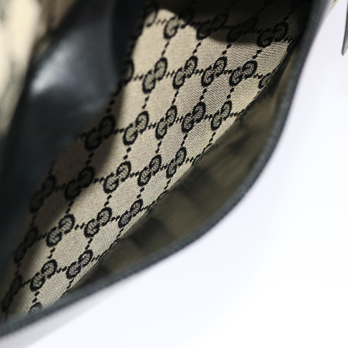 GUCCI GG Canvas Tote Bag Beige Black 50174