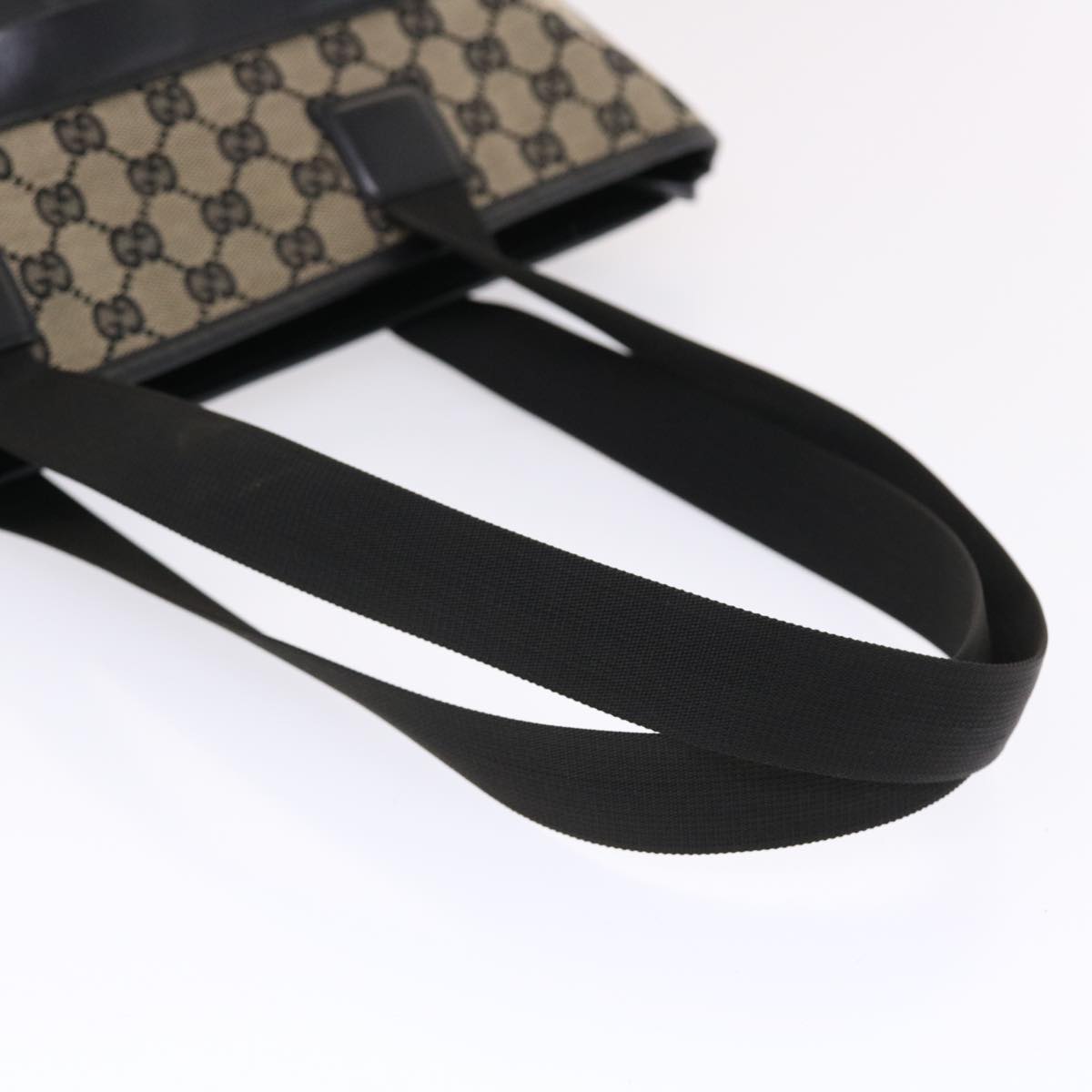 GUCCI GG Canvas Tote Bag Beige Black 50174