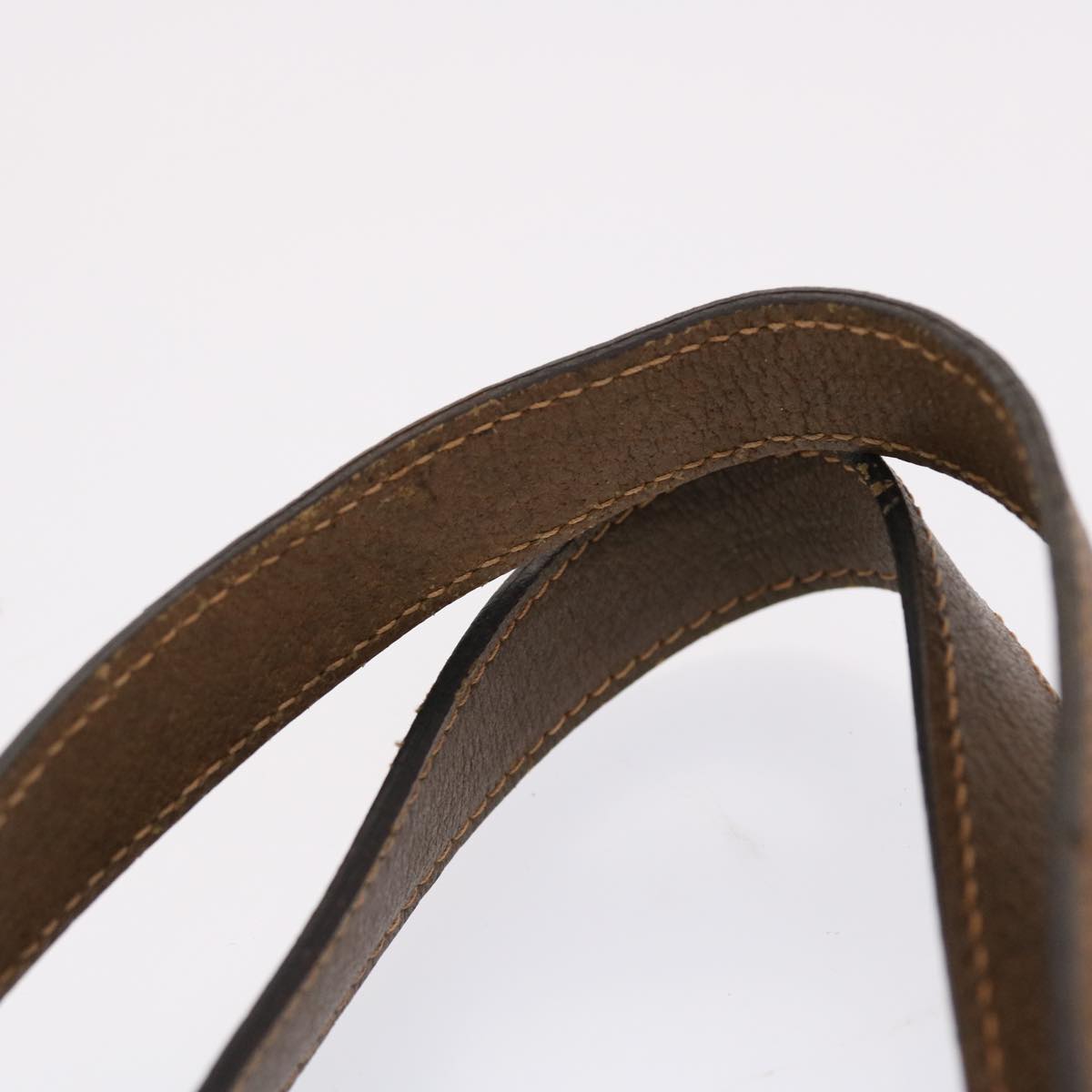 GUCCI GG Canvas Web Sherry Line Tote Bag PVC Leather Beige Red Green 50177