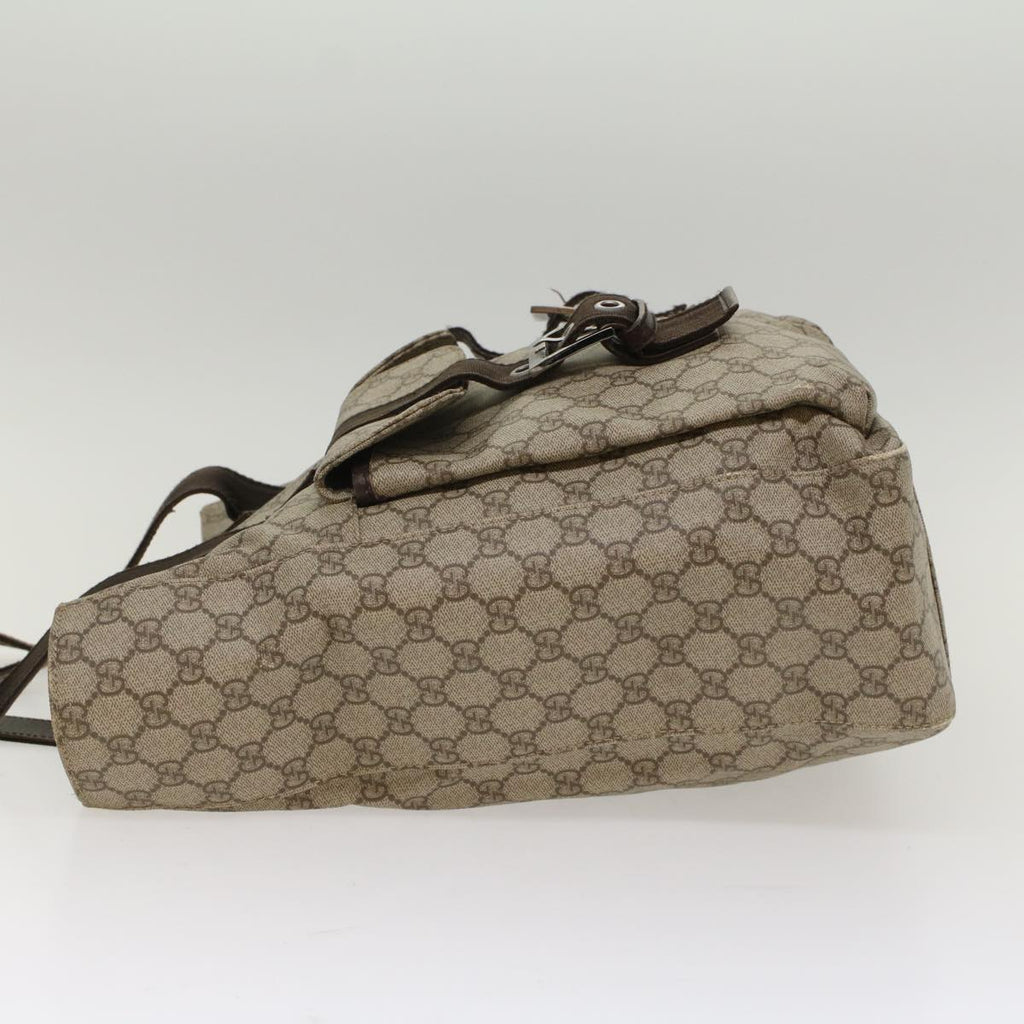 GUCCI GG Canvas Tote Bag PVC Leather Beige Brown 50178