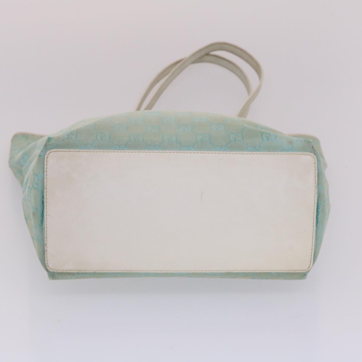 GUCCI GG Canvas Tote Bag Light Blue White 50181