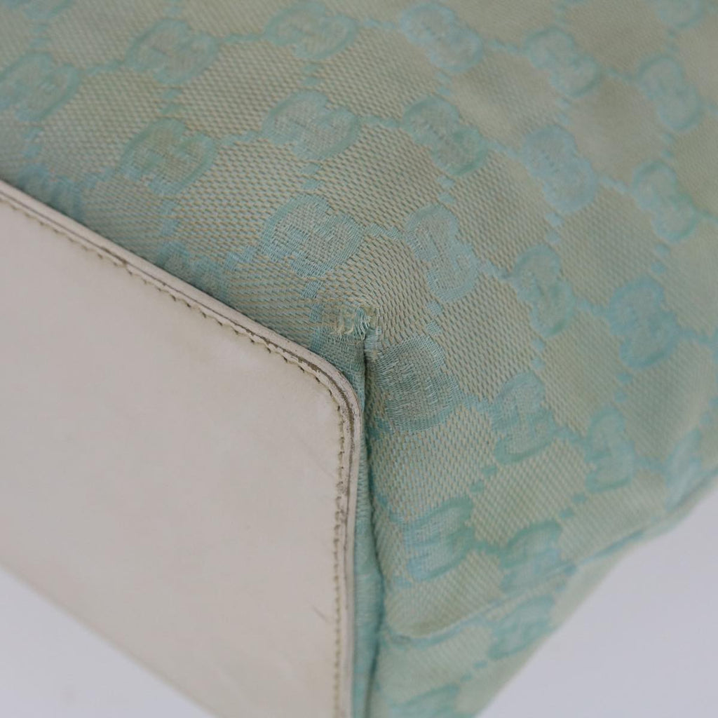 GUCCI GG Canvas Tote Bag Light Blue White 50181
