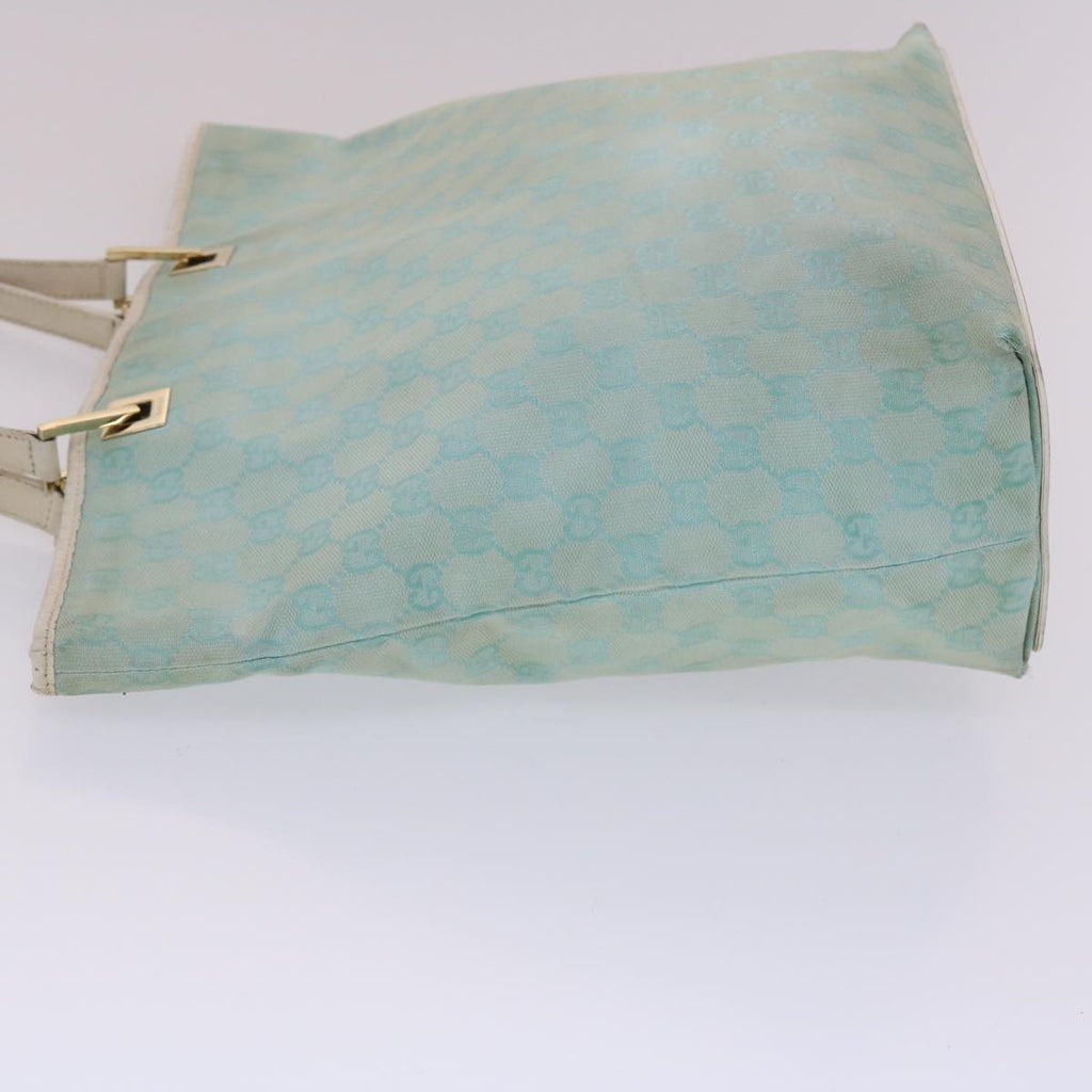 GUCCI GG Canvas Tote Bag Light Blue White 50181