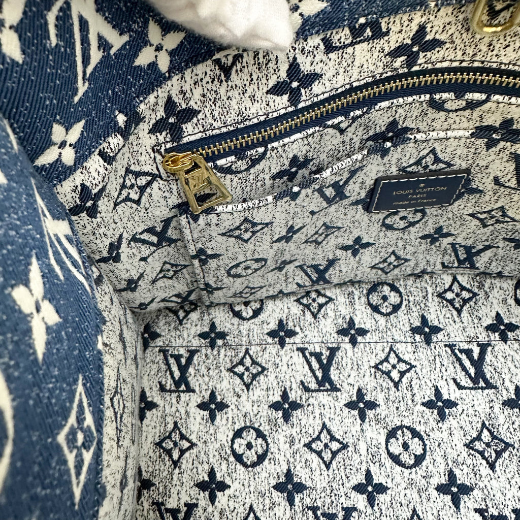 LV Onthego MM in Ombre Blue Denim and GHW