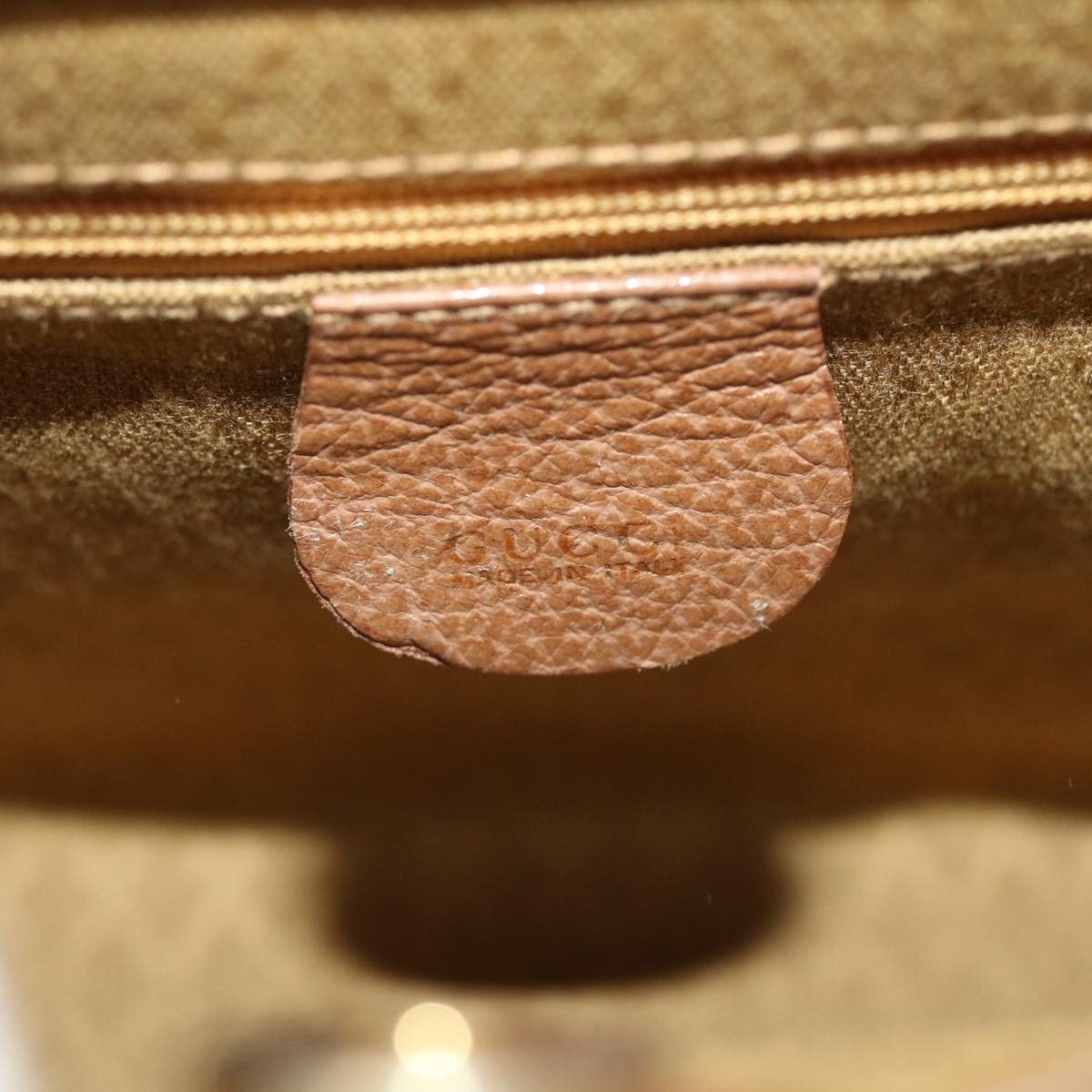 GUCCI Bamboo Hand Bag Suede 2way Brown 50264