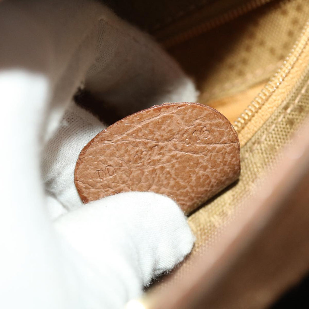 GUCCI Bamboo Hand Bag Suede 2way Brown 50264