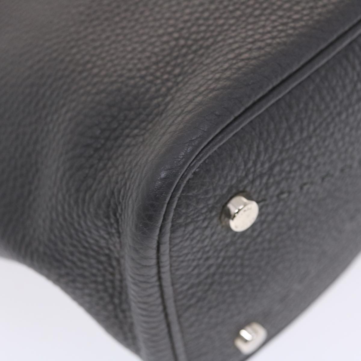 FENDI Selleria Anna Small Hand Bag Leather 2way Gray 8BT218 50266